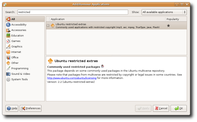 Add remove programs linux